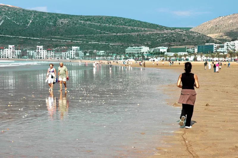 La plage d'Agadir